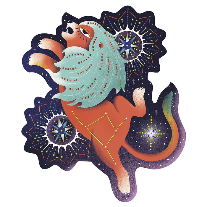 Zestaw kreatywny z farbkami Malowanie kropkami Puentylizm 3D Kosmiczne zwierzęta Janod J09168