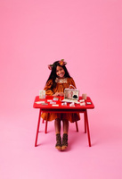 Kolorowa walizeczka z akcesoriami papierniczymi TINOU Djeco DD03505