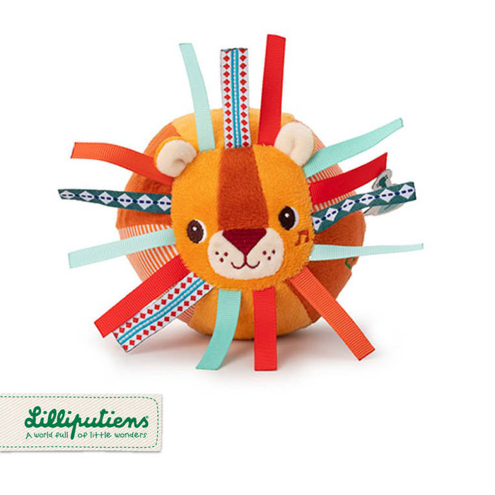 Piłeczka sensoryczna z dzwoneczkiem i wypustkami Lew Jack 83476 LILLIPUTIENS