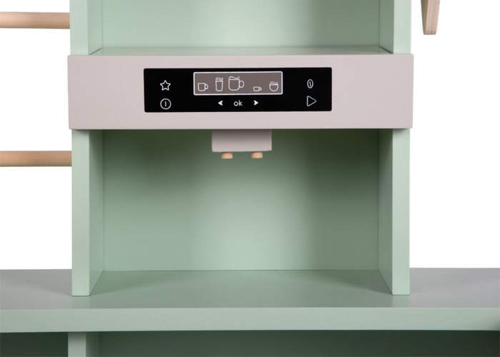 Drewniany sklep dla dzieci i kuchnia 2w1 szałwia zielona Small Foot 12688 odgrywanie ról