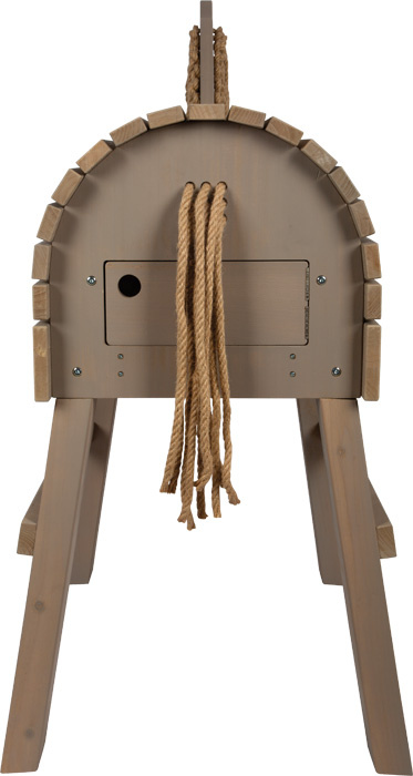 Drewniany koń dla dzieci XXL do zabawy w plenerze szary Small Foot 12693