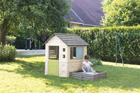 Domek ogrodowy z piaskownicą Smoby 810740 Life dla dzieci do kreatywnej zabawy na świeżym powietrzu