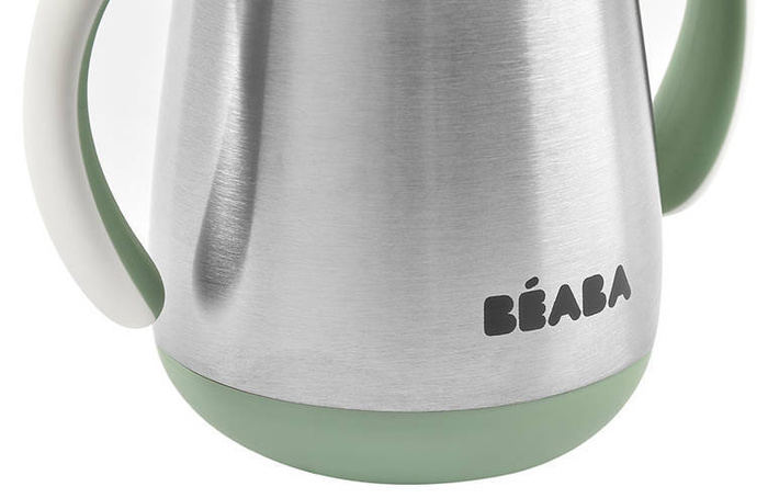 Bidon niekapek ze słomką termobutelka ze słomką 250 ml Sage green Beaba 913535