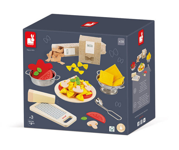Filcowy zestaw makaronów i akcesoria Janod J06598