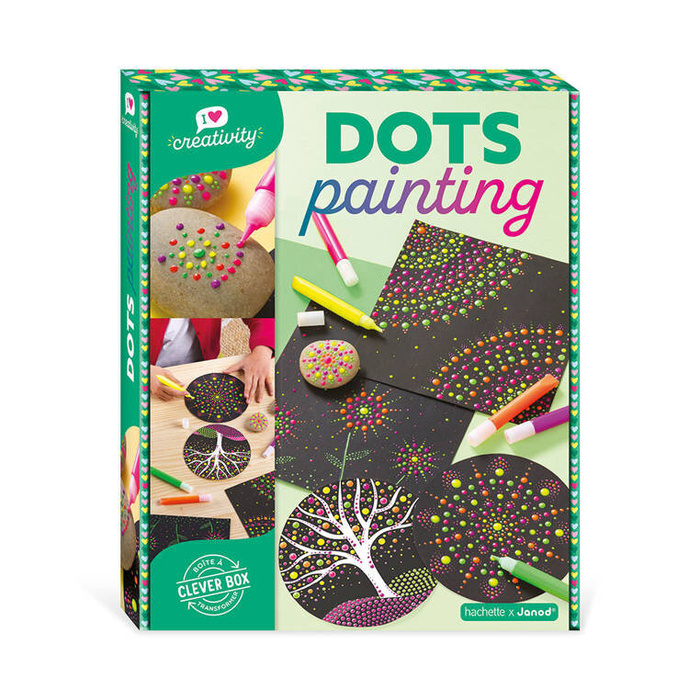 Zestaw kreatywny Malowanie kropkami Dots painting I love creativity Janod J07736