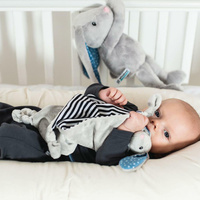 DouDou Kocyk Przytulanka Króliczek - szary whisb123-Friends of Whisbear®, prezent dla niemowlaka