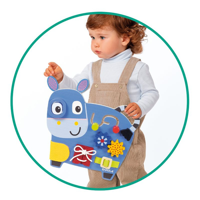 Przenośna tablica manipulacyjna dla dzieci Osiołek Goula 1110100489