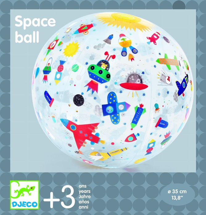 Barwna nadmuchiwana piłka plażowa Kosmos DJ00172-Djeco