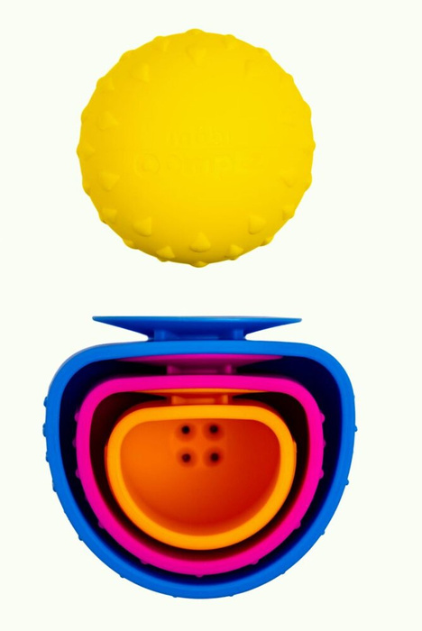 Silikonowe kubeczki z przyssawkami do kąpieli Oomplz Mobi OOMP1 zabawki do wody