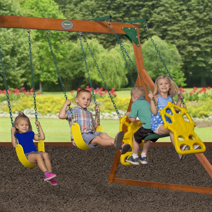 Ogromny Drewniany Plac Zabaw Atlantic Backyard Discovery Step2 B1608016 wielofunkcyjne Centrum aktywności dla dzieci