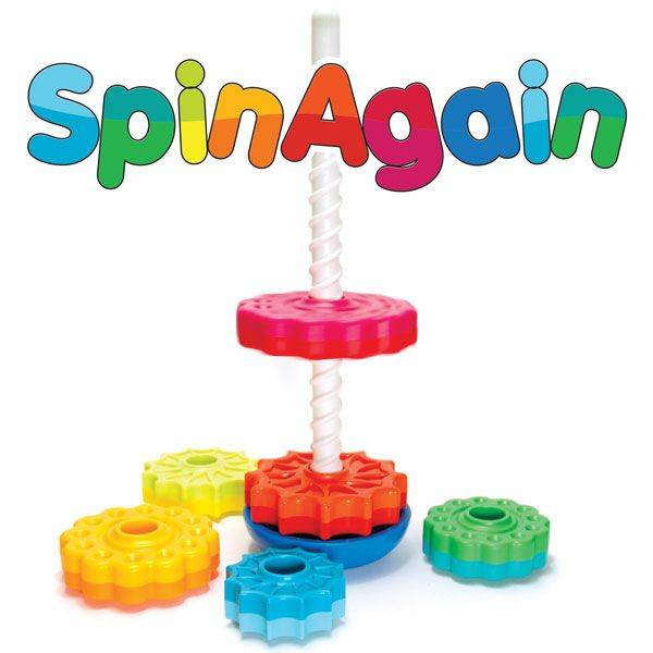 Zakręcona wieża sensoryczna MiniSpinny Fa110-1 Fat Brain Toys, zabawki sensoryczne