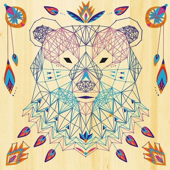 Zestaw kreatywny String Art Zwierzęta 8+, Janod J07912