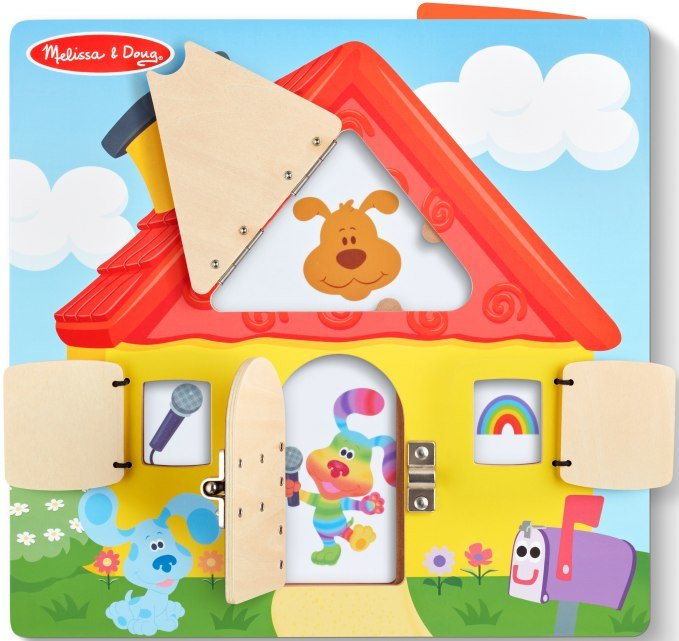 Drewniana tablica aktywności z okienkami Domek Blue’s Clues & You 33042 Melissa & Doug