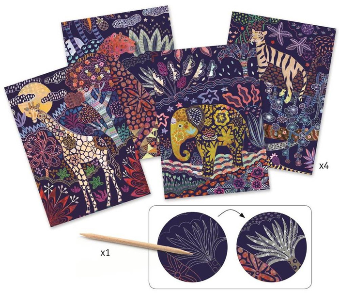 Wydrapywanka Natura DJ09728- Djeco, zestawy artystyczne