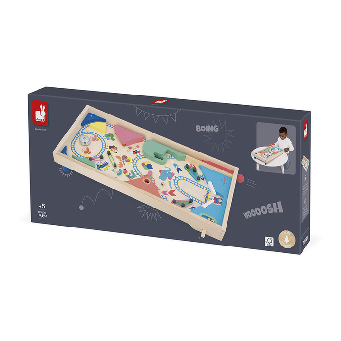 Gra zręcznościowa drewniana Pinball Applepop Janod J03368