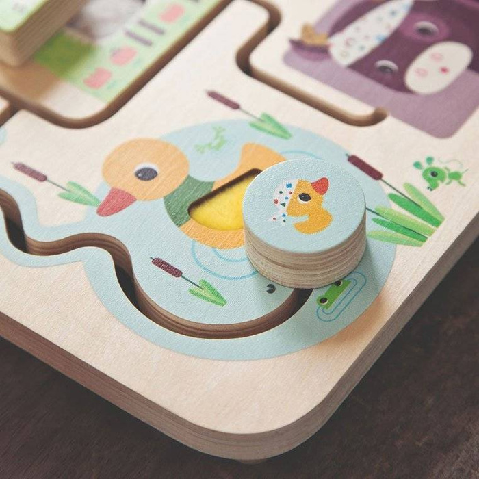 Drewniana tablica labirynt sensoryczny Farma 83339 Lilliputiens