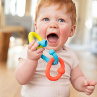 Plip Bobo Kółeczka zabawka sensoryczna dla niemowlaka Gryzak silikonowy Fat Brain Toys FA489-1