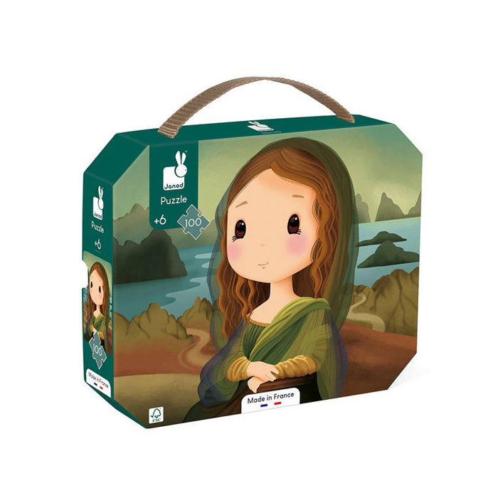 Puzzle w walizce Obraz inspirowany twórczością da Vinci 100 elementów Janod J02579