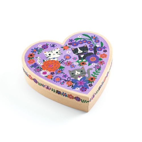 Bransoletki w ozdobnym pudełku TARA Djeco DJ05566 Biżuteria dla dziewczynek z motywem kotków