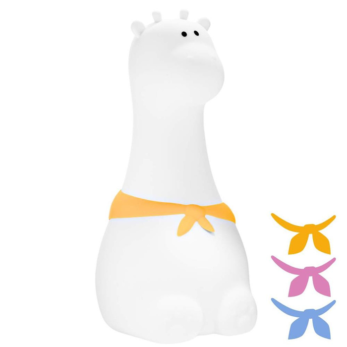 Lampka nocna silikonowa biała Żyrafa Rabbit & Friends 520054 Lampki nocne dla dzieci