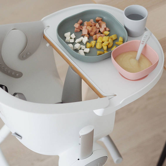 Silikonowe naczynia dla dzieci Zestaw z przyssawką eucalyptus Beaba 913507