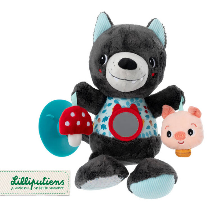 Wielofunkcyjna przytulanka na przyssawce Wilk Louis 6 m+ Lillputiens 83525