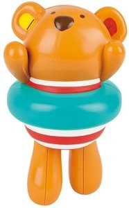 Brązowy miś do nakręcania, E0204-Hape, zabawki do kąpieli