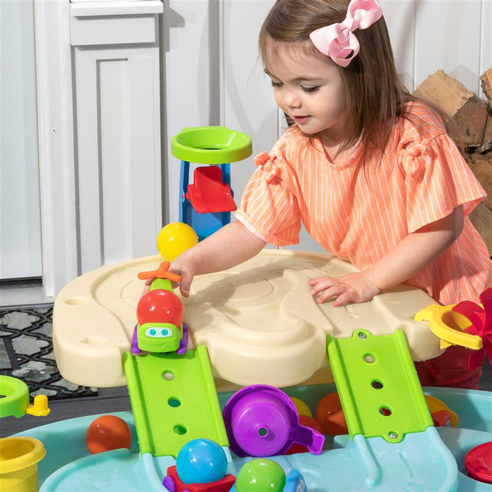 Dwupiętrowy Plac budowy Stół wodny z akcesoriami 2w1 STEP2 400500 dla dzieci do kreatywnej zabawy