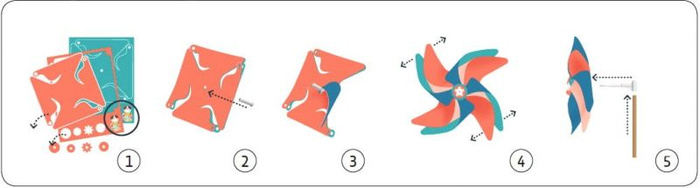Zrób to sam Wiatraki Sweet Djeco DJ07920 Zestaw kreatywny