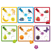 Puzzle dla dzieci Nauka przez zabawę 6 kolorów Goula 53475