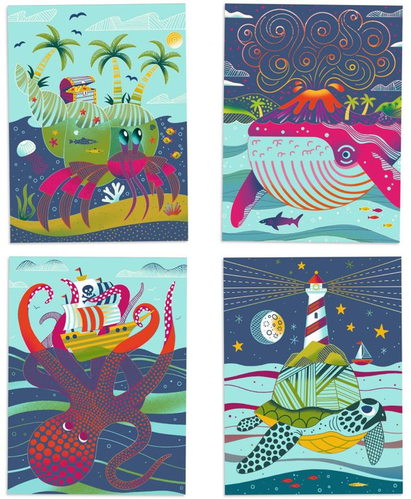 Wydrapywanka podwodny świat Djeco DJ09714