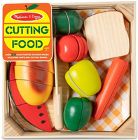 Cutting Food drewniana żywność do krojenia 10487-Melissa & Doug, zabawy w kuchnie dla dzieci