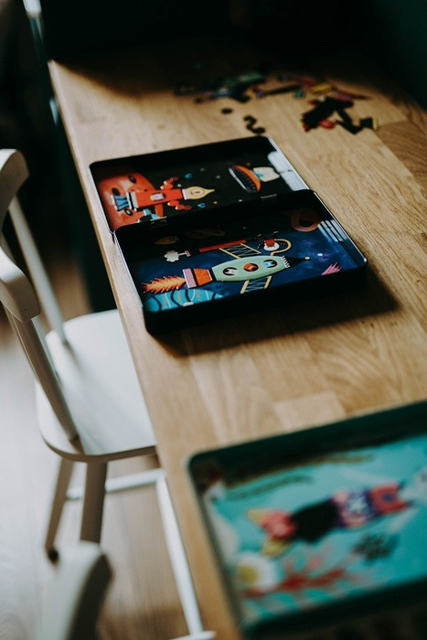 Kreatywna układanka magnetyczna Rakiety kosmiczne MP63823-Mudpuppy, zestawy kreatywne