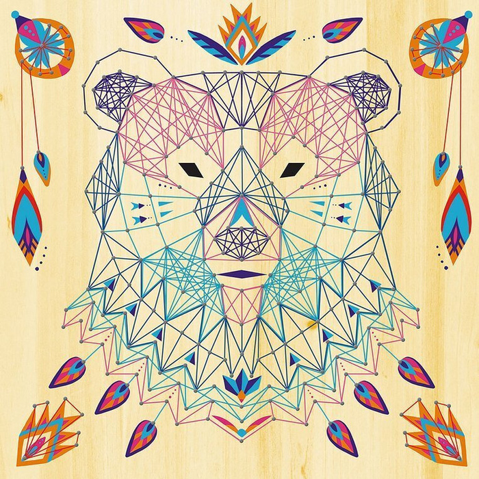 Zestaw kreatywny String Art Zwierzęta 8+, Janod J07912