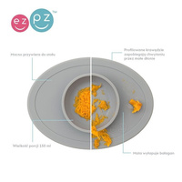 Komplet pierwszych naczyń silikonowych First Foods Set szary EUFFG005-EZPZ