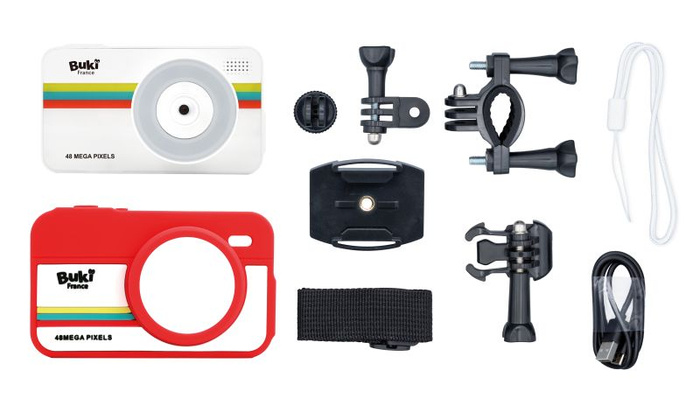 Aparat 2w1 Kamera na rower i kask Autofokus Zoom 16x kolorowy wyświetlacz CamPro Buki PV010