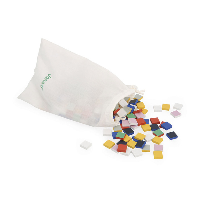 Drewniana układanka mozaika piksele symetria i kodowanie 4w1 Janod J05093