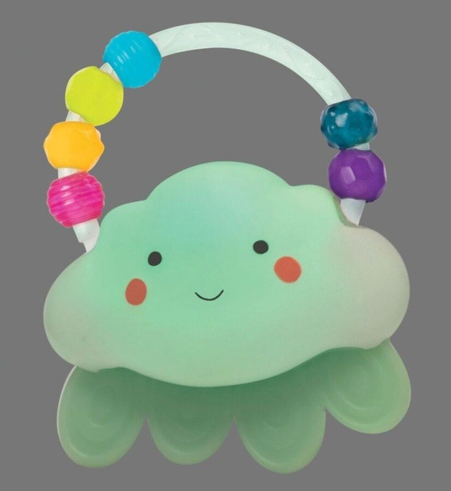 Świecący gryzak grzechotka dla dzieci Chmurka BX1560-B.Toys, zabawka dla niemowląt