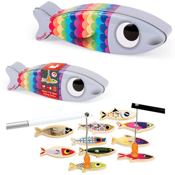 Magnetyczny zestaw dla dzieci Rybki J08209-Janod, gra zręcznościowa