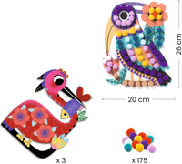 Zestaw kreatywny obrazki z pomponów Ptaszki Djeco DJ00070