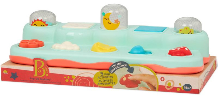 Interaktywna konsola pogodowa dla dzieci poznawanie przyrody Pop-Up Buddies B.Toys BX2063Z