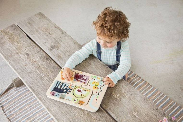 Drewniana tablica labirynt sensoryczny Farma 83339 Lilliputiens