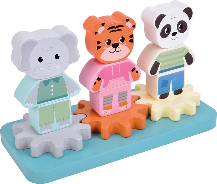 Układanka na palikach Dżungla i zwierzątka Small Foot 12762 drewniane zabawki dla dzieci