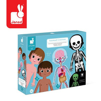 Puzzle edukacyjne gigantyczne Ciało człowieka 50, 75 i 100 elementów 5 +, Janod J02681