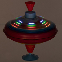 Metalowy bączek dla dzieci LED Kolorowe romby 53789-Goki, zabawki dla małych dzieci