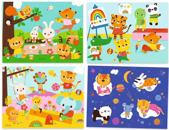 Zestaw art. PIERWSZE KOLAŻE- MÓJ DZIEŃ DJ09873-Djeco, zestaw artystyczny dla dzieci