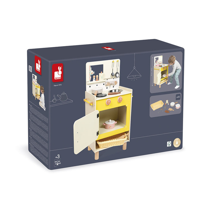 Kuchnia drewniana dla dzieci z 10 akcesoriami Shiny Grandma Janod J06641