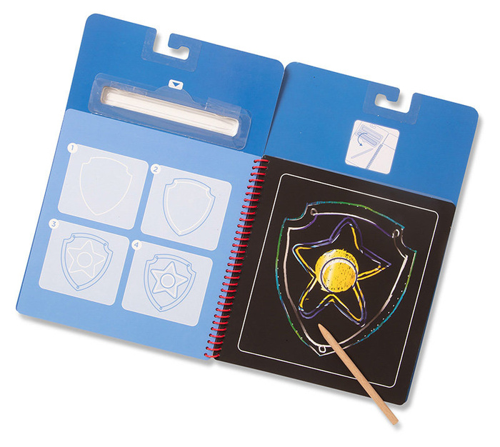 Zdrapywanka z rysikiem Psi Patrol Scratch Art Pad – Chase Melissa and Doug 33259