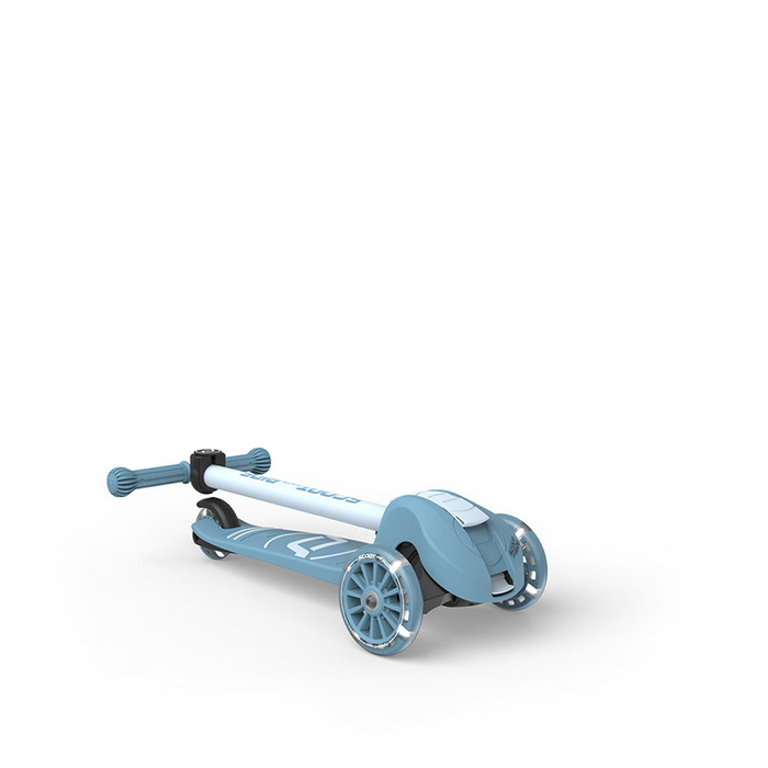 SCOOTANDRIDE Highwaykick 3S Hulajnoga z systemem sterowania 2w1 i kółkami LED składana 3+ Steel