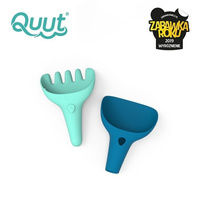 Komplet zabawek do piasku łopatka + grabki Raki Dark Blue + Vintage Blue Quut